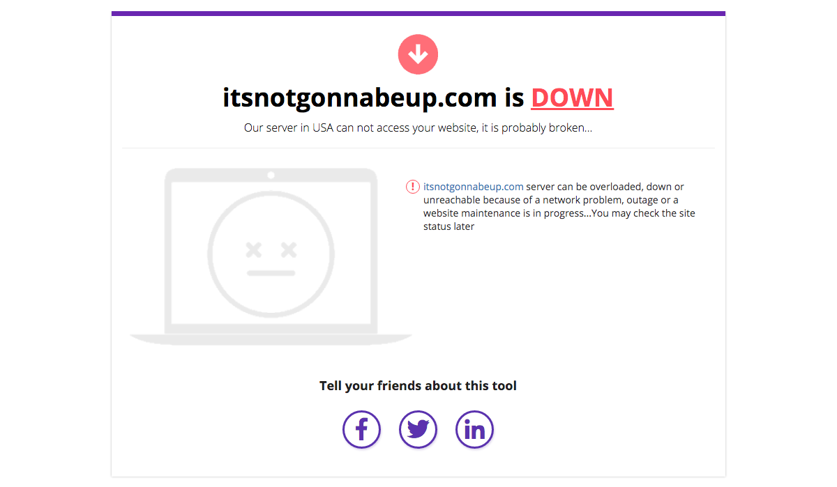 your WordPress website is down