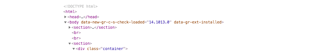 website HTML head code example