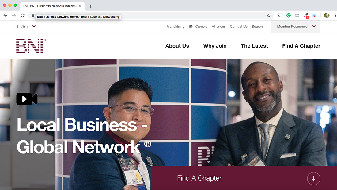 BNI homepage