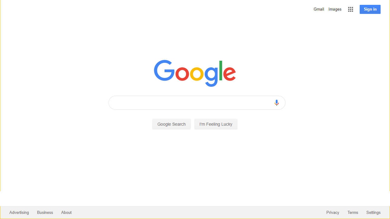 Google Homepage 2016
