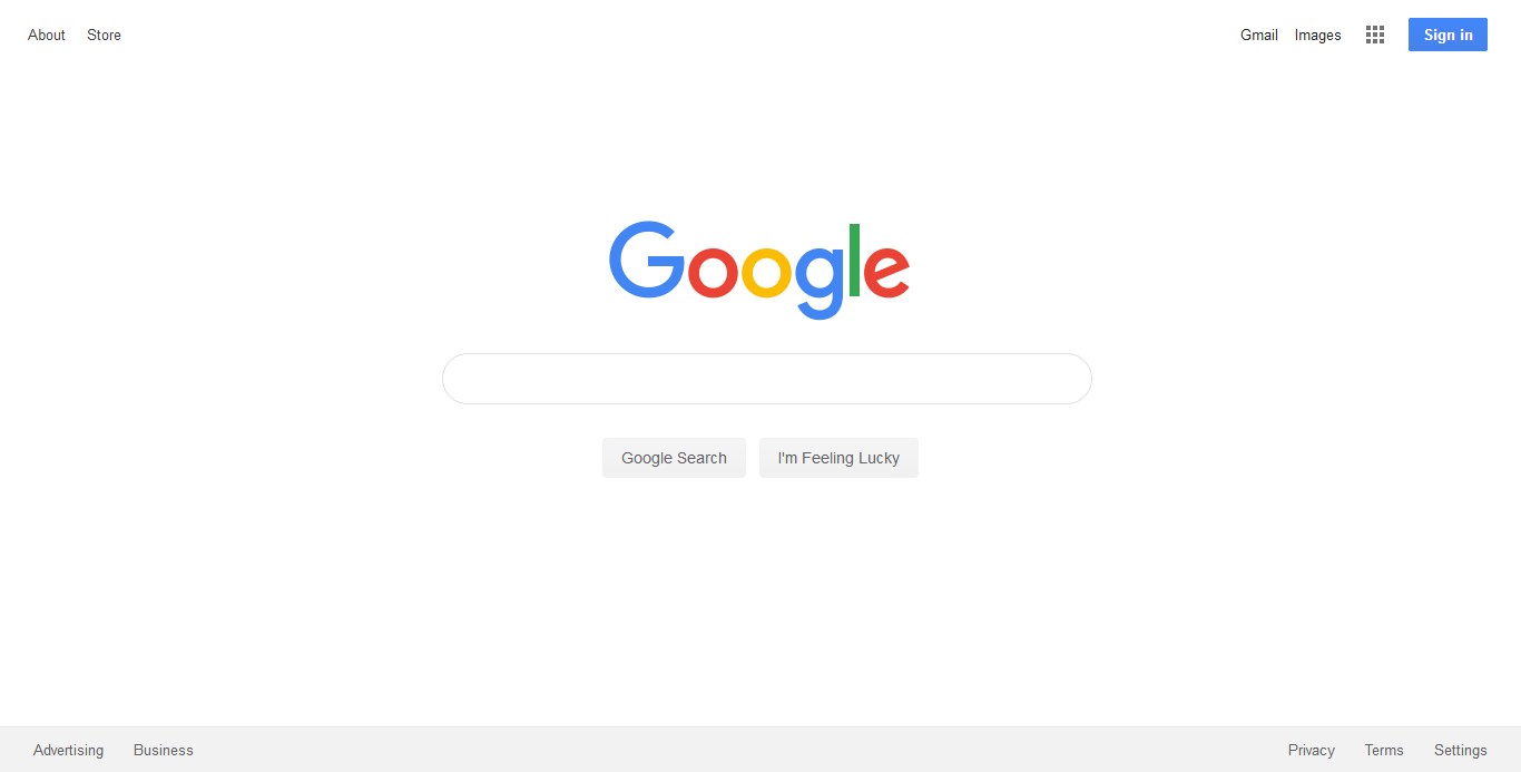 Google Homepage 2019