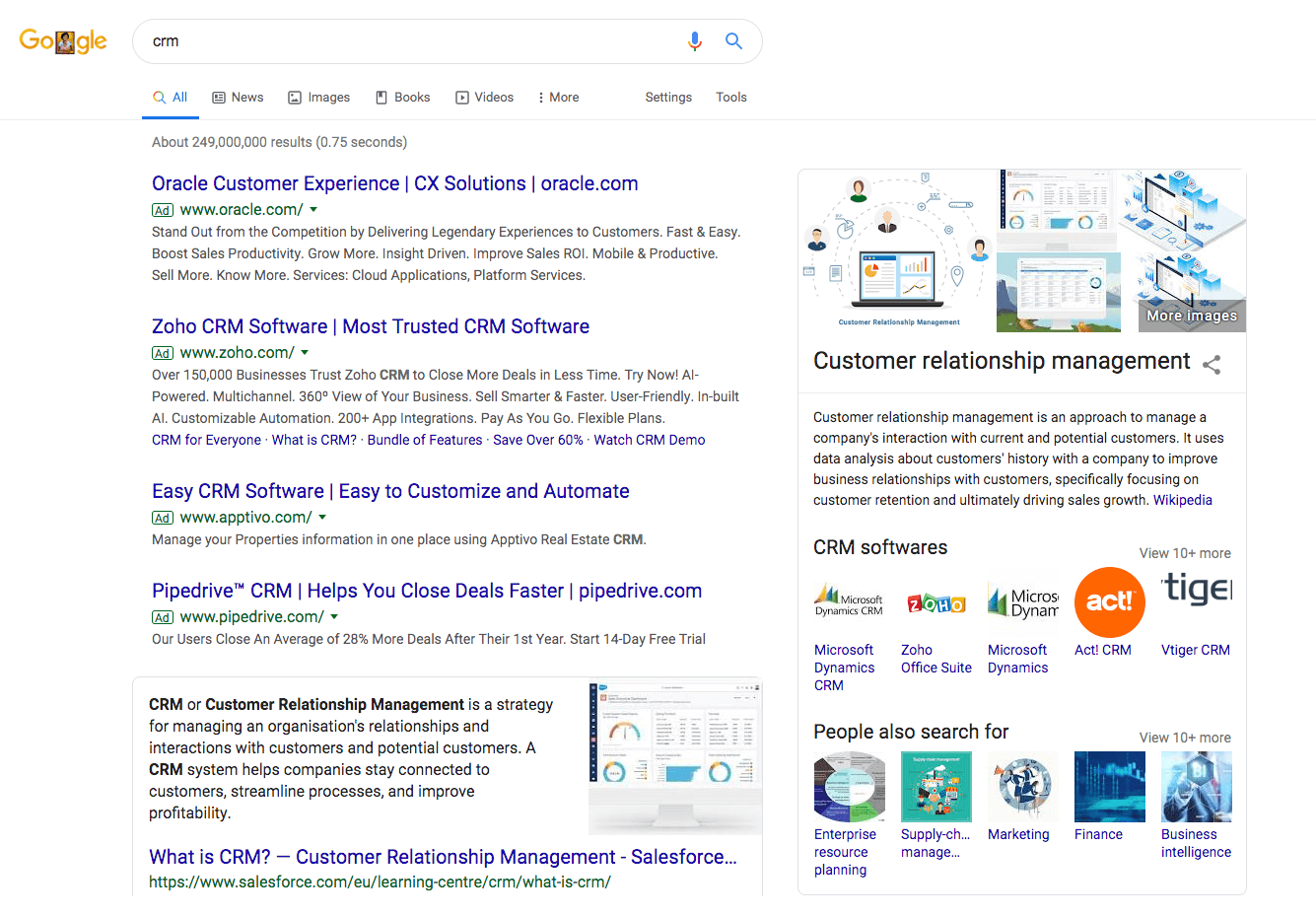 google search result 2019