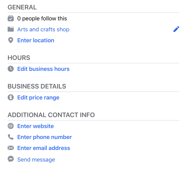 general hours business details