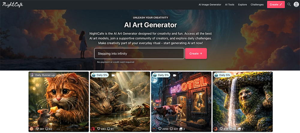 nightcafe ai image creator